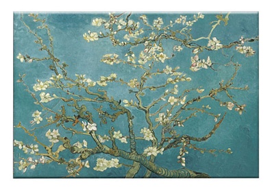 Картина «Цветущие ветки миндаля», Ван Гог Винсент (100 х 80 см) В спальню В прихожую В кабинет В гостиную, гарантия 12 месяцев